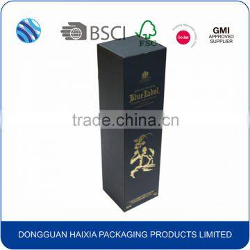 embossing hot stamp cardboard packaging box for wine