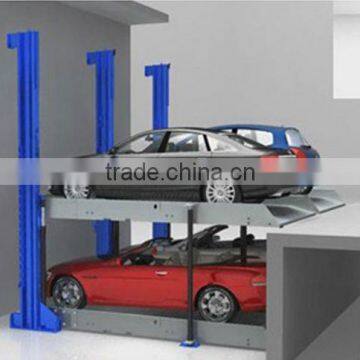 Two levels car stacker parking construction