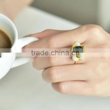 High Luster 8-9mm Black Pearl Ring Designs for Wholesale photo-2