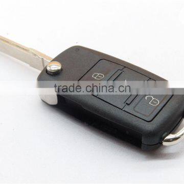 VW Key Blank With 3 Buttons Flip Car Key Shell (can't be Departed) photo-4