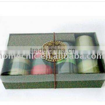 christmas decorative pillar candle gift set