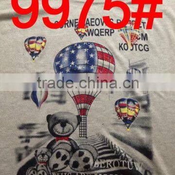 Printing fire balloon pattern and hot drilling technology of girls sweater 9975#