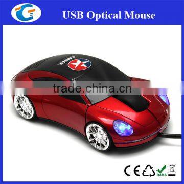 wired computer hardware car shaped pc mouse