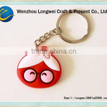 Cute Old Couples Keychain/pvc Key Chain/coin Holder Soft Pvc Keyring photo-2