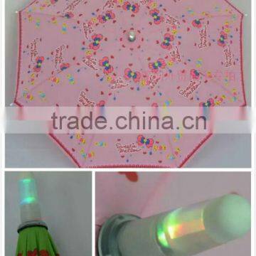 wholesale kids delicate cotton print umbrella LED kids umbrella for christmas