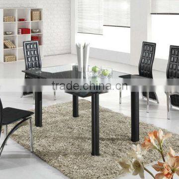 Modern Elegant Leather Metal Dining Table and Chairs Z608-1 Quality Choice