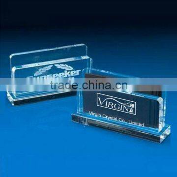 Laser Engraved Crystal Place Card Holder For Office Accessories