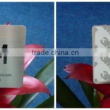 Silk Printing Metal Business Card With 3M Adhesive