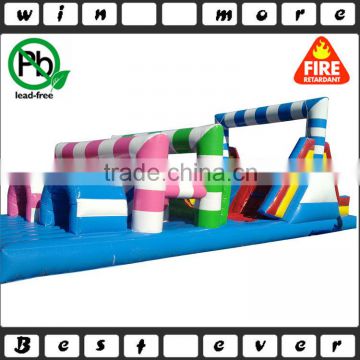 inflatable kids outdoor obstacle course equipment for sale, kids candy land inflatable obstacle course