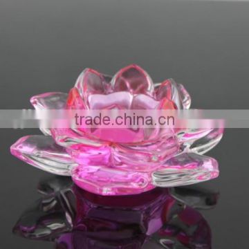 Heavy thick large crystal candle holders wedding table decorations glass candle holder with lid