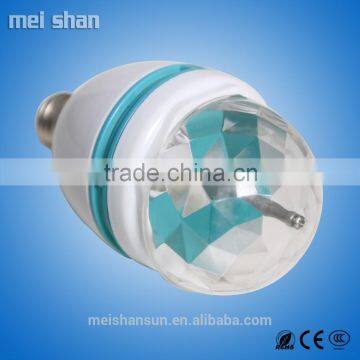 Newest 3W Colourful Changing Light LED Bulb Crystal and PBT Material photo-2