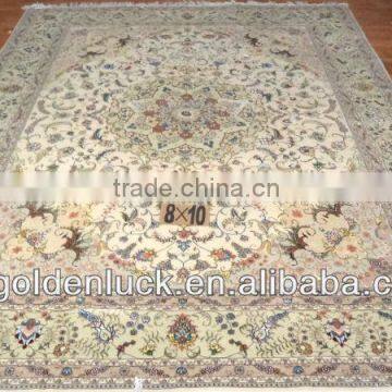 8x10ft Hand knoted wool and silk rugs/carpets for factory price!