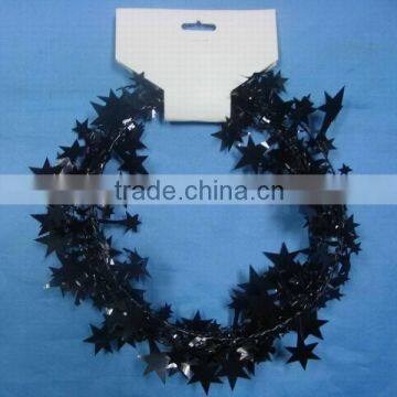 HOT SALE! 9 Feet Metallic Halloween Stars Wired Tinsel Garland