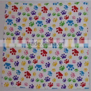 colorful dog paw bandana