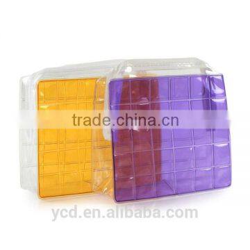 Clear PVC Cosmetic Bag With Mesh Inside