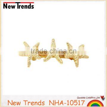 2015 Hair Accessory Fashion Rhinestone Starfish Hair Clip Hair Pin
