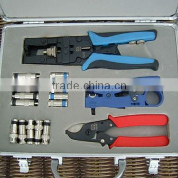 network tool kit for network system connector crimping tool kit