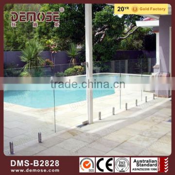 cheap clear or frosted tempered glass fence panel