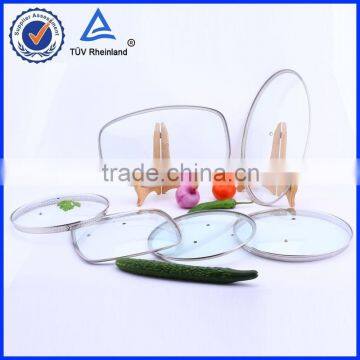 4mm- thickness tempered pyrex wok aluminum cookware lid
