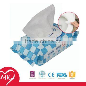 Flushable antimicrobial disposable delicate ultra thick perfume wet wipes tissues for car clean up or toilet