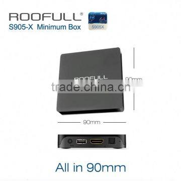 90cm x 90cm Amlogic S905X Quad Core tv Box KODI 16.1 Fully Loaded