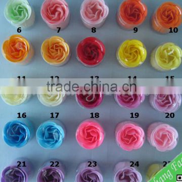 Rose designs bath soap colorful 1pcs hotel soap