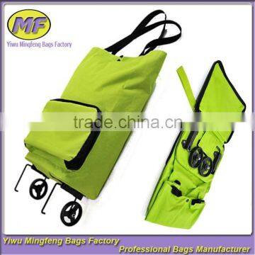 Waterproof 600D Oxford Foldable Trolley Shopping Bag Super capacity