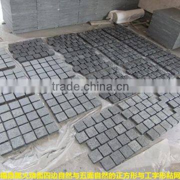 G684 Black Granite Cobblestone Paver Mats