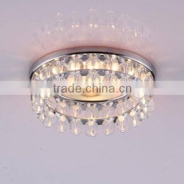 MR16 GU5.3 Round Recessed Clear Ball Crystal Beads Downlight With 2 Layer Gold Iron Metal photo-2