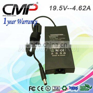 90W Slim Laptop Power Adapter for Dell 19.5V 4.62A 7.4*5.0mm