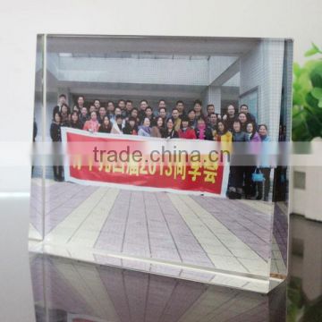 handmade souvenir crystal 3d laser photo printing cube