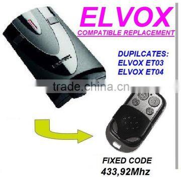 ELVOX ET03,ET04 garage door transmitter