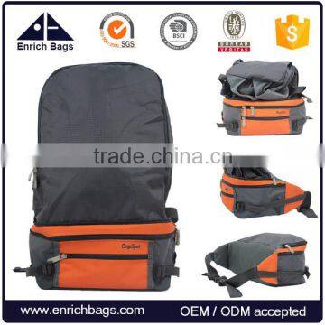 Brand new foldable travelling bag backpack turn into waist bag