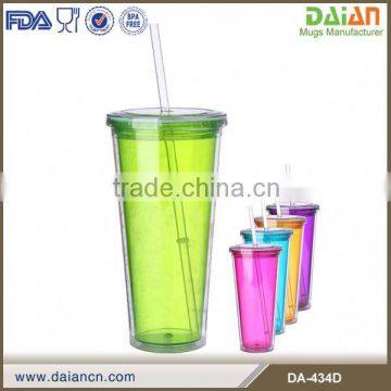 Clear double wall acrylic tumbler with paper insert