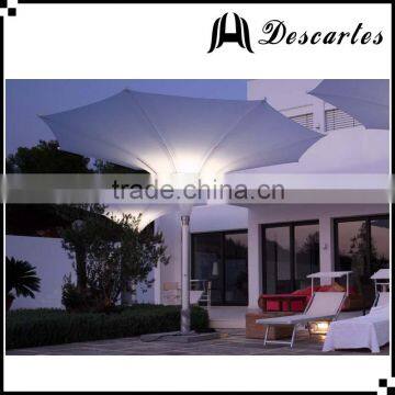 Italy designed 3.5m Alumium outdoor LED tulip umbrella for coffee shop                        
                                                Quality Choice