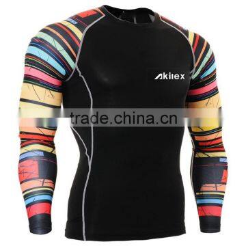 2014 hot sale fitness clothing longsleeve compression shirt