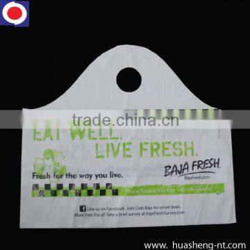 HDPE white wave top bag for food packaging