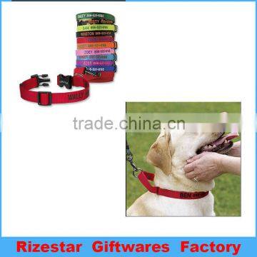 Silk screen printing dog collar for customized logo