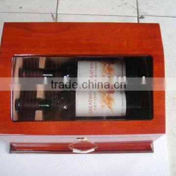 Wooden Wine Bottle Box 054