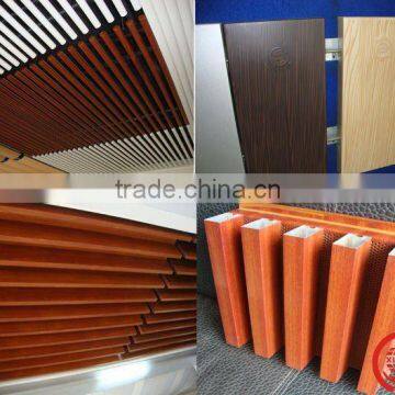 Wood grained printing aluminum dacoration material/ false ceiling panel