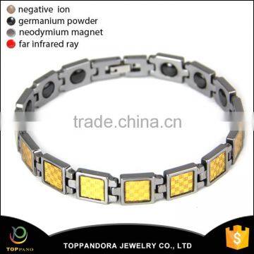 Mens Black Tungsten Magnetic Ceramic Bracelet With Energy Magnetic and CZ Bracelet Magnetic Tungsten Bracelet photo-6