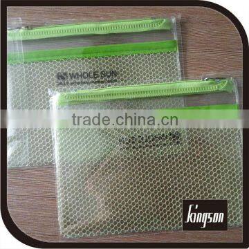 A5 size net pvc printed bag