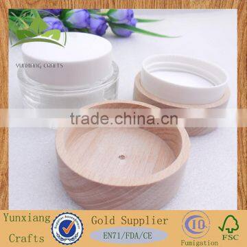 Cream bottle wooden cover Beech wood lid Untreated wood lid