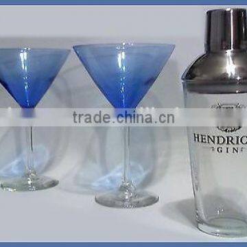 Hot sale cocktail shaker & martini glass set for sale