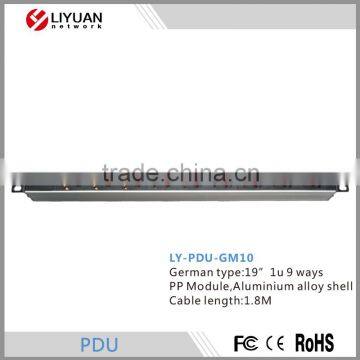 LY-PDU-GM10 High Grade Level New Coming German Type 1u Pdu