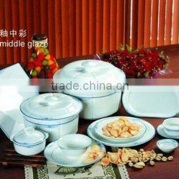 Wholesale HUAXING white porcelain china dinner sets