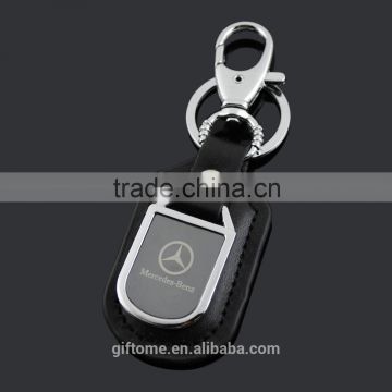 promotional leather keyring with carabiner keychain