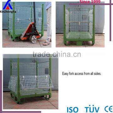 Hot Dipped Galvanized Heavy Duty Foldable Storage Metal Pallet Cage