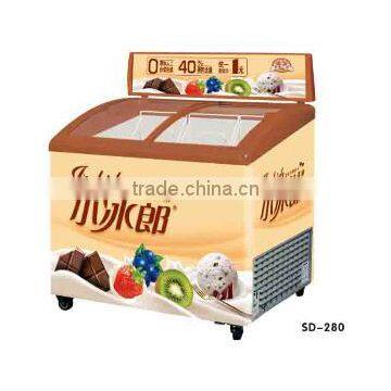 80mm insulation glass chest display showcase