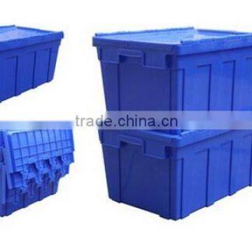 high quality range of attached lid containers/nest euro food plastic storage bin